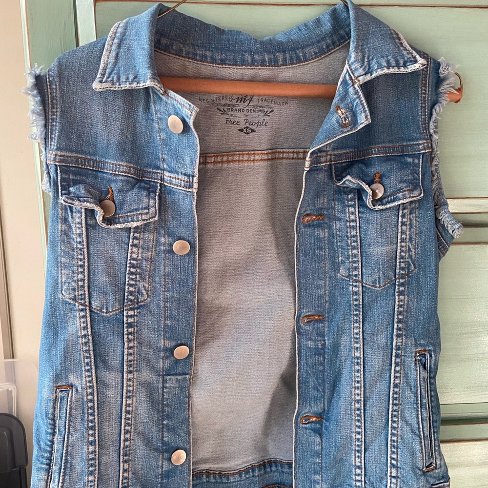 Free People Denim Vest